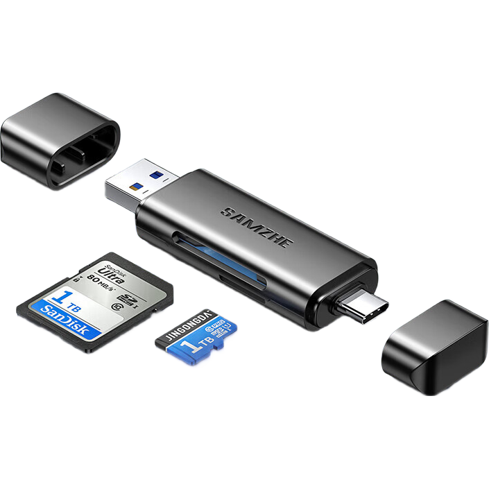 ���ڲ�����ɽ�� USB3.0���ٶ����� ˫��˫���๦��SD/TF������֧���ֻ���������г���¼�Ǽ�ش洢�ڴ濨 Type-C+USB|����3.2|˫��ͬ�� 21.5Ԫ