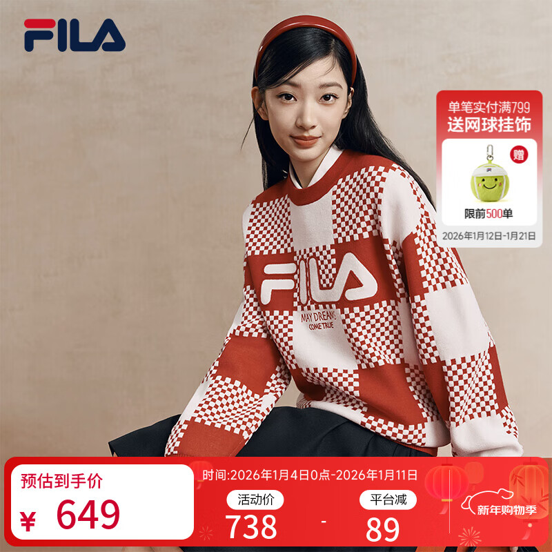 FILA ��ֹٷ���װ��֯��2026���¿�ʱ���������̸������ɫ��ͷë�� ˮ����-RD S 165/88A/S 569Ԫ