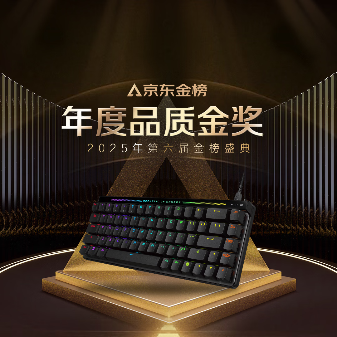 ROG魔导士Ace HFX 电竞磁轴键盘 游戏有线键盘 Gasket结构 8K回报率 小蜜蜂战队同款 金榜键盘PBT版