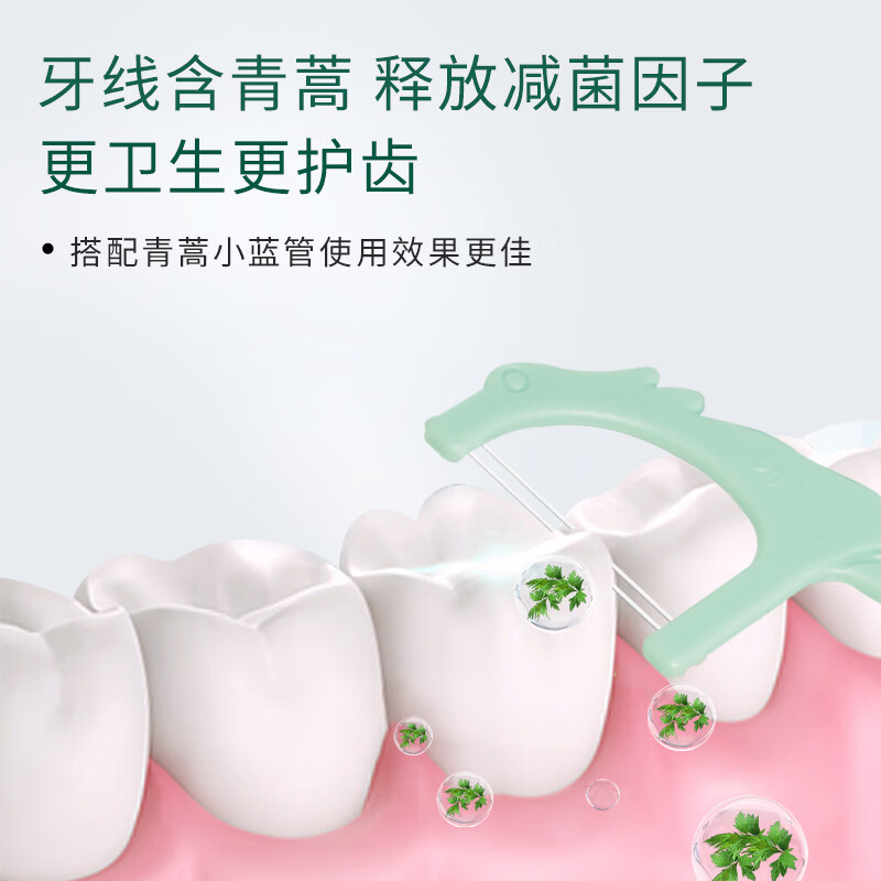 freefuns青蒿减菌双线专业牙线棒一次性牙签牙线盒装牙缝塞牙牙龈牙周护理 青蒿牙线棒（便携袋装） 20支 10袋