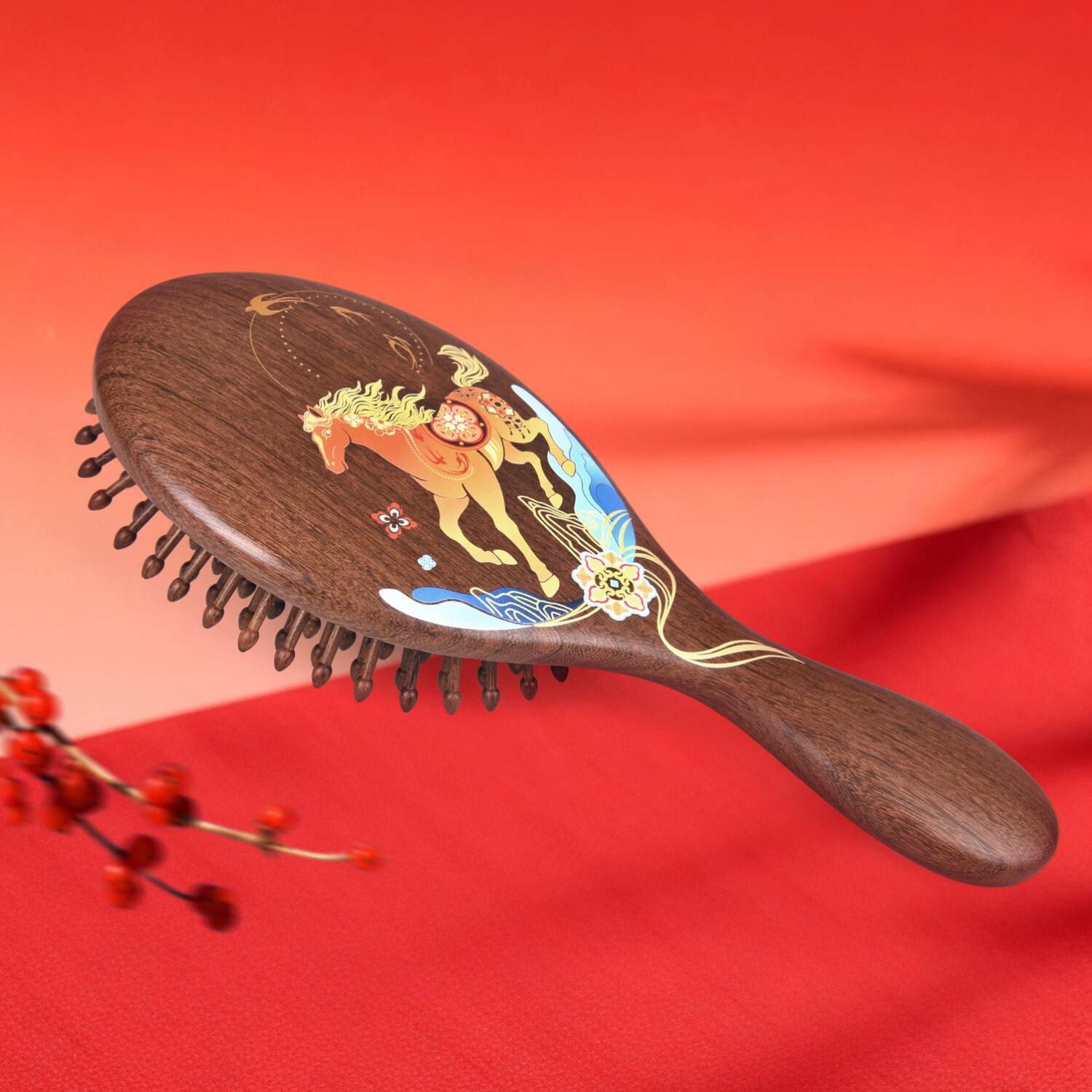 谭木匠祥马踏春系列作品踏梦山河气垫梳子礼盒居家日用馈赠亲友礼物