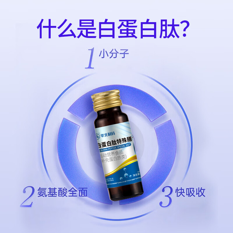 华北制药大健康【临期特价】白蛋白肽口服液 免疫力营养26年9月5日到期 8瓶*10盒 【最划算】到手80瓶