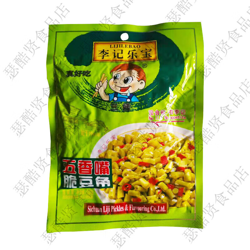 李記樂寶五香嘴脆豆角150g豇豆四川眉山泡菜酸豇豆泡豆角 脆豆角150g*6袋