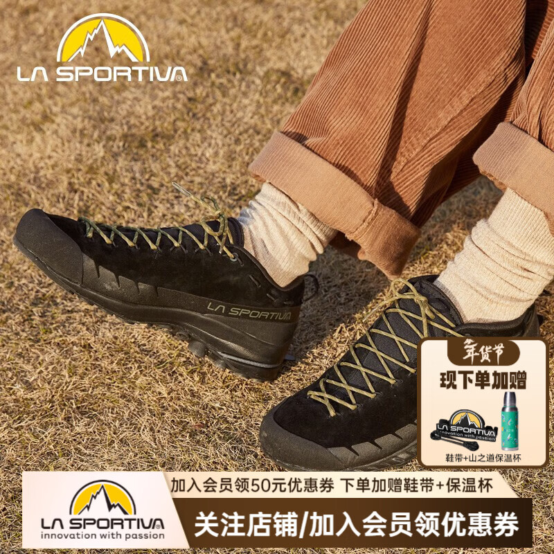 拉思珀蒂瓦（LA SPORTIVA） TX2 城市户外休闲鞋轻量徒步鞋登山鞋攀岩接近鞋男女款 黑色 牛皮版（建议拍大1码） 42