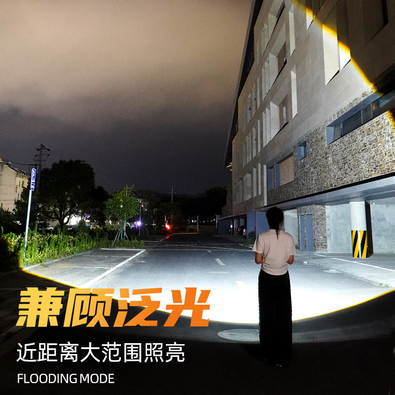 GERTHRON德国迷你手电筒2026新款强光超亮充电变焦远射家用耐用小型便携式  P100灯芯【升级款—电池*2】