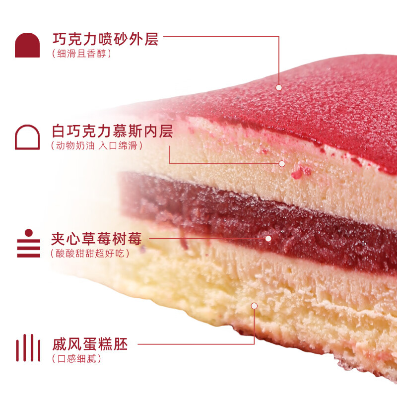 慕小仙蛋糕 心动动物奶油冰淇淋慕斯蛋糕老婆女生儿童生日礼物甜品甜点 200g*1盒 新年蛋糕情人节