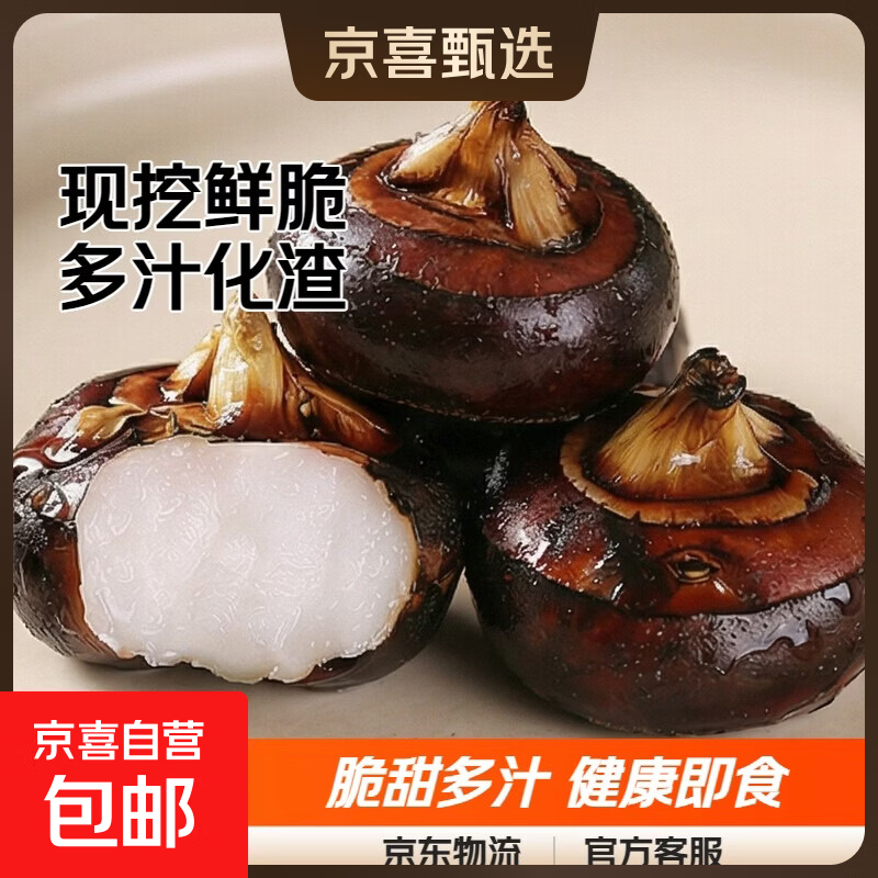 【国家地理标志】礼盒精现挖发荔浦马蹄水果新鲜蔬菜精选特大马蹄 实惠中果3斤