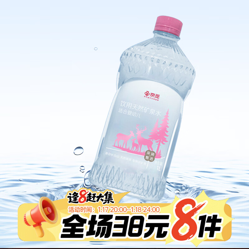 京觅泉阳泉生产长白山天然矿泉水(适合婴幼儿水)饮用水宝宝水1L*1