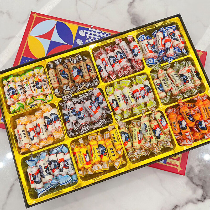 大白兔奶糖禮盒年貨糖果新年禮物12宮格生日上海特產(chǎn)兒童過年大禮包春節(jié) 錢途無量1000g【團(tuán)購咨詢客服】