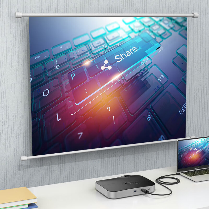 胜为（shengwei） Mini DP转HDMI转换器 高清雷电接口转接头 接显示器投影仪4K 迷你DP扩展坞黑 MN-4004