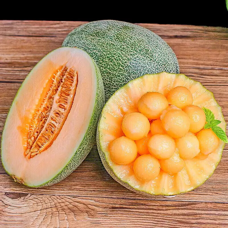 季节集海南哈密瓜西州蜜 源头直发包邮B 精选2个瓜5斤装——净重4.5-5斤