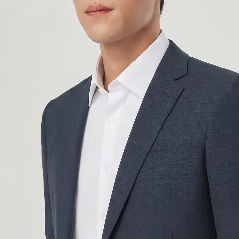 雅戈尔(YOUNGOR)【可机洗绵羊毛莱赛尔】26春夏新款西装外套男西服休闲商务亲肤 灰蓝VOTN210240HJA上衣 175B 175/100A (推荐75-80公斤)