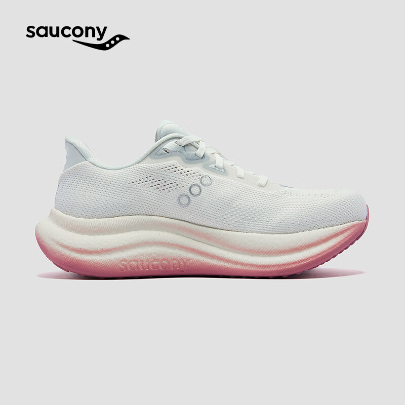 SAUCONY索康尼TRIUMPH胜利23女款缓震回弹跑步鞋舒适运动鞋 米白 36