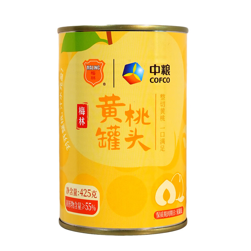 梅林水果罐头黄桃罐头425g/罐 黄桃罐头425g*3罐