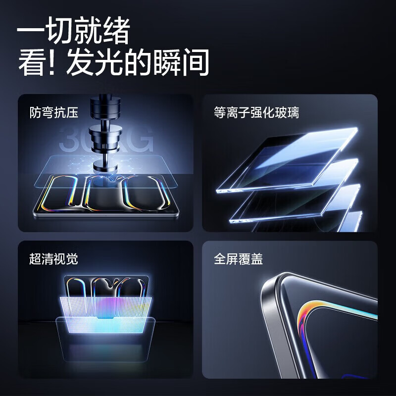 闪魔【精选百货】适用iPad pro钢化膜2024/21/22款air6/5/4膜11/12.9/13英寸高清抗平板膜  【加强版电镀双倍抗指纹】一片装 ipad2017/2018/air2
