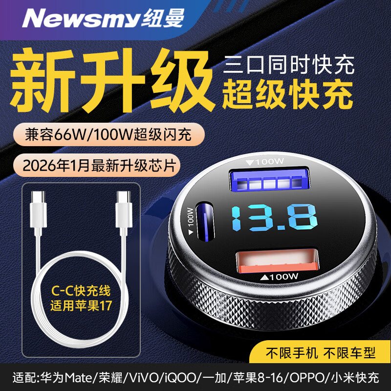 ���ڲ�����Ŧ����Newsmy�����س��������100w�������һ����������ת����ͷusb�ӿڳ���Type-c�߹��ʳ�������ƻ��17���� 71.25Ԫ