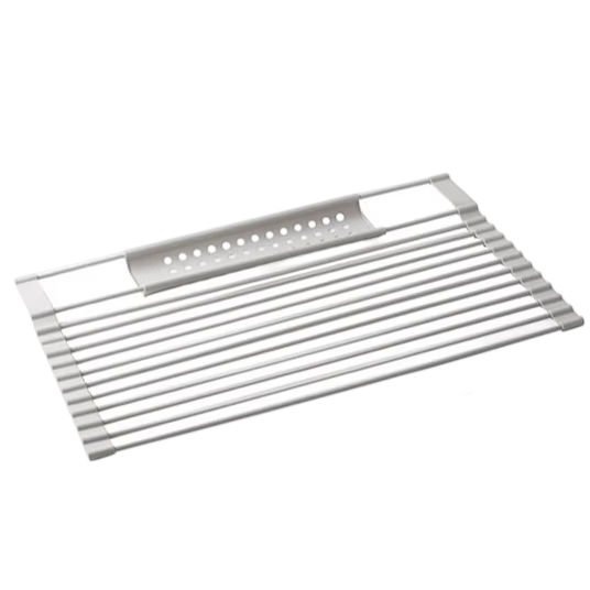 Imakara廚房碗碟碗筷瀝水架水槽邊瀝水籃瀝碗洗碗槽洗碗池置物架碗架神器 可折疊伸縮水池置物架-硅膠防滑