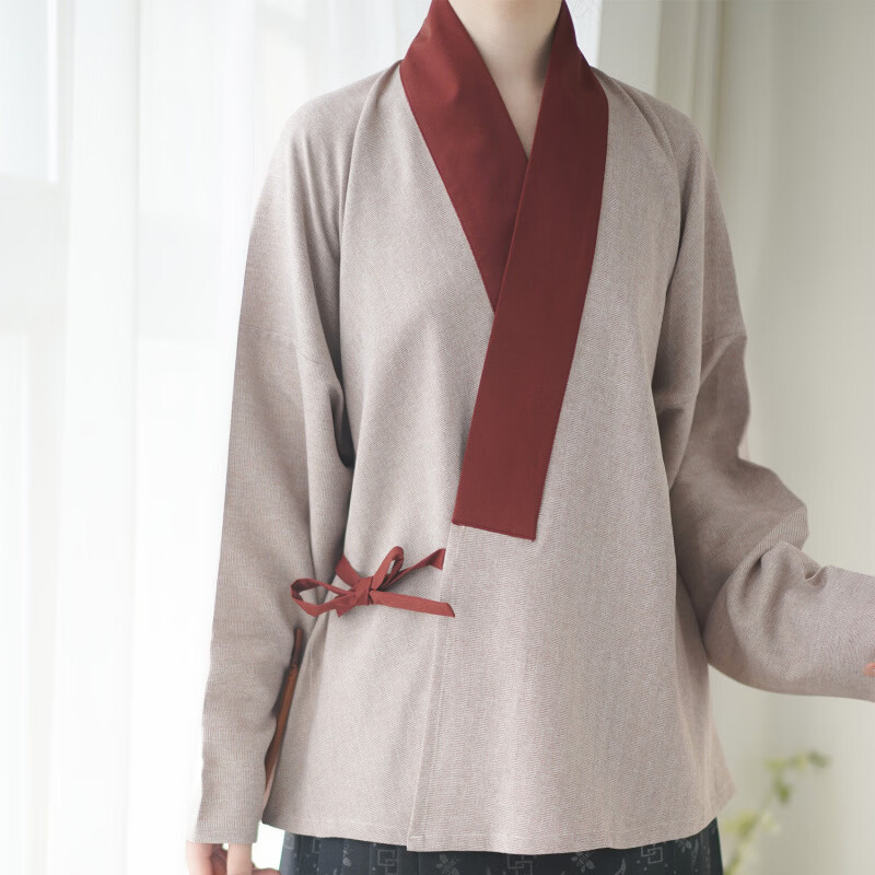 胖东来代购汉服明制对交穿新中式上衣复原春秋冬款日常通勤同款 黑色 联系客服加入会员 S