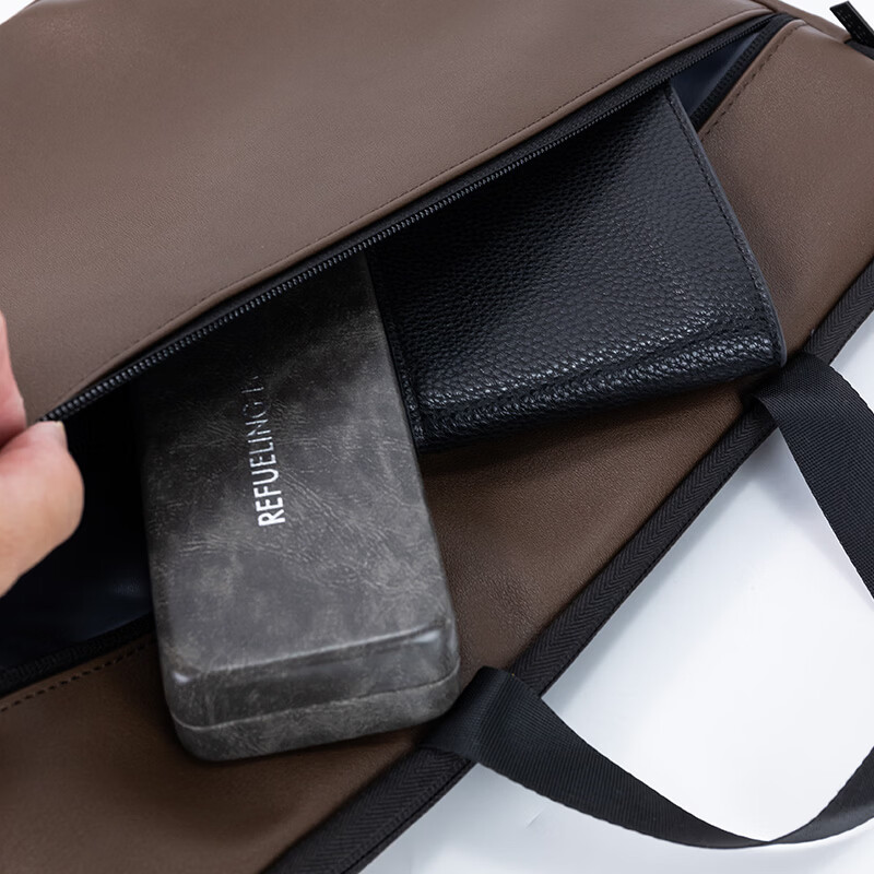 HUAODD华奇电脑助手笔记本包适用于联想戴尔华硕惠普苹果小米华为轻薄本14英寸 焦黄色