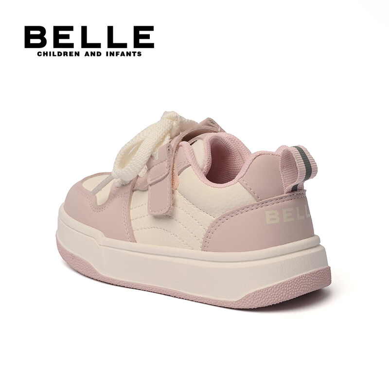 百丽童鞋儿童板鞋女童鞋子运动鞋26年春秋新款小白鞋女孩男大童休闲鞋 粉色【女款】 28 （建议脚长170-175mm）