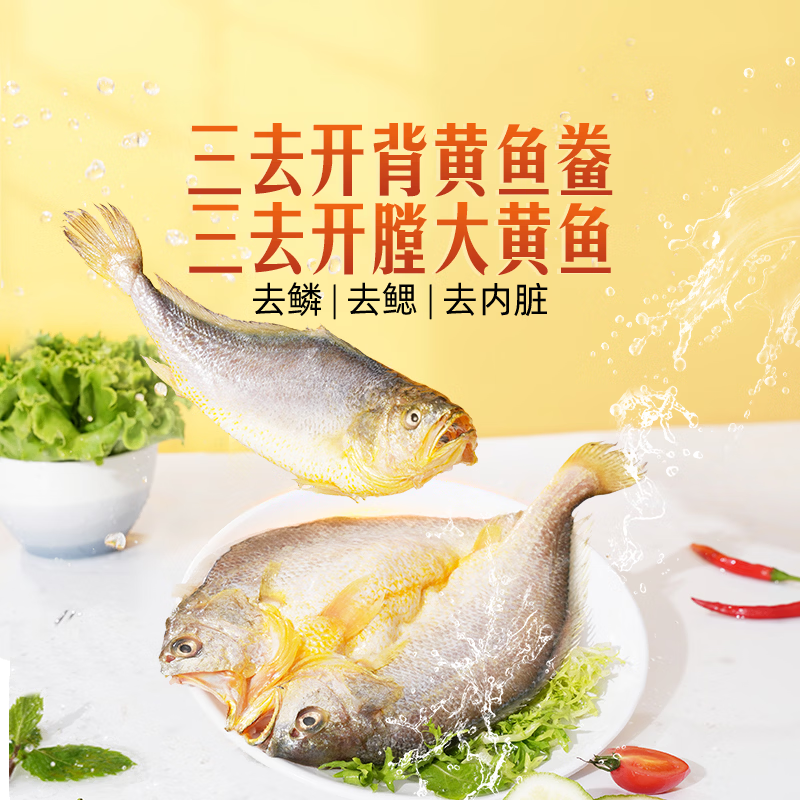 东方甄选黄鱼鲞福建宁德三去大黄鱼半成品冷冻鱼生鲜海鲜黄鱼黄花鱼年货 【到手5条】黄鱼鲞 1.3kg *1袋