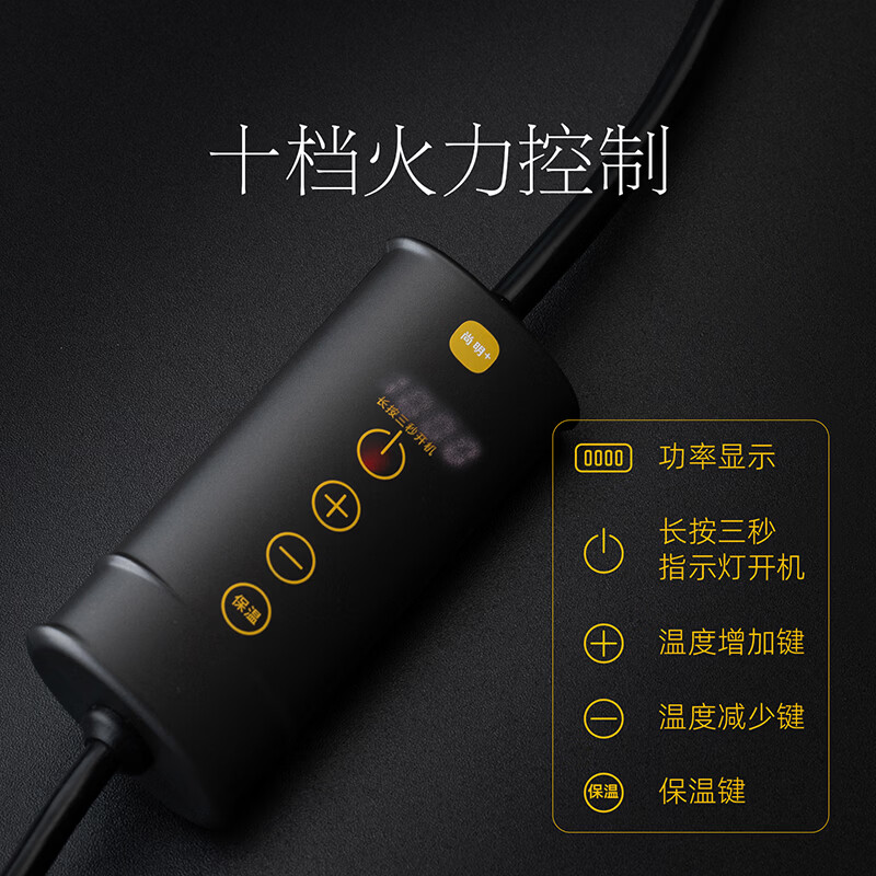 尚明（SAMADOYO）RH100家用煮茶电陶炉专用煮茶器不挑锅具汝窑静音电茶炉煮茶炉新型自动上水高档围炉煮茶煮茶炉 江山揽胜(方)【断电保护】