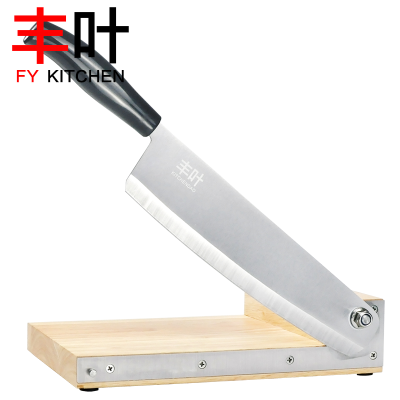 丰叶切片铡刀切片机家用不锈钢铡刀 切中药刀中草药材阿胶糕切刀铡刀