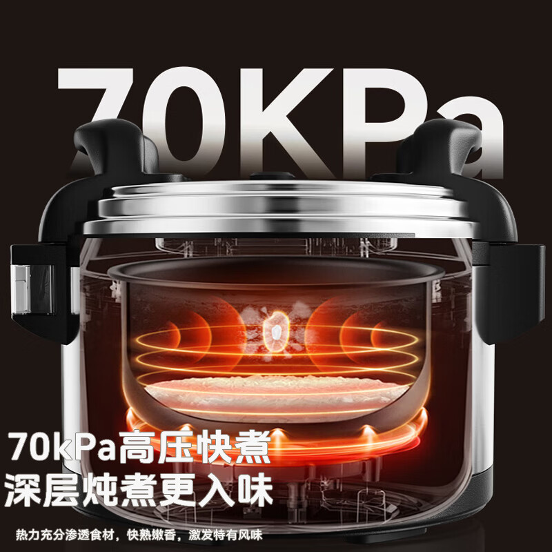 三角牌(Triangle)商用大容量电压力锅智能高压锅 健康0涂层不锈钢内胆 煮粥煲汤炖肉 饭店食堂专用 电炖锅煮粽子 18L 【升级特厚不粘胆】适用20-25人