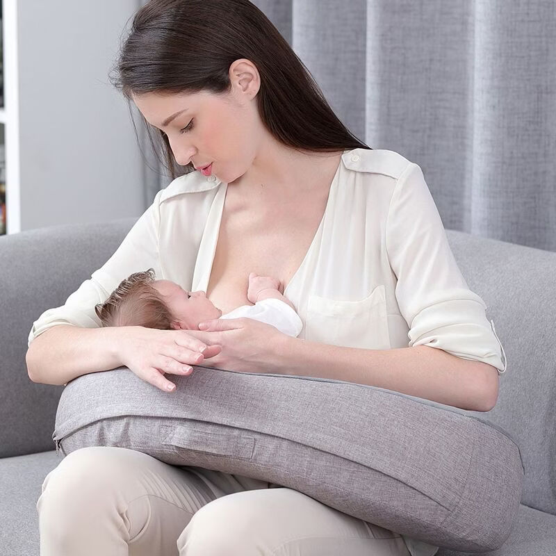 史威比（Sweeby）哺乳枕喂奶神器喂奶靠枕坐月子神器護腰親喂躺喂枕頭 深灰色