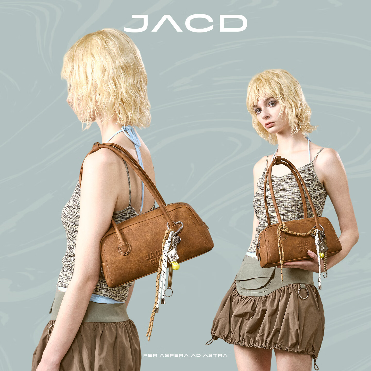 JACD通勤包包女2025新款斜挎包女包高级感波士顿包生日礼物情人节礼物 肉桂卷