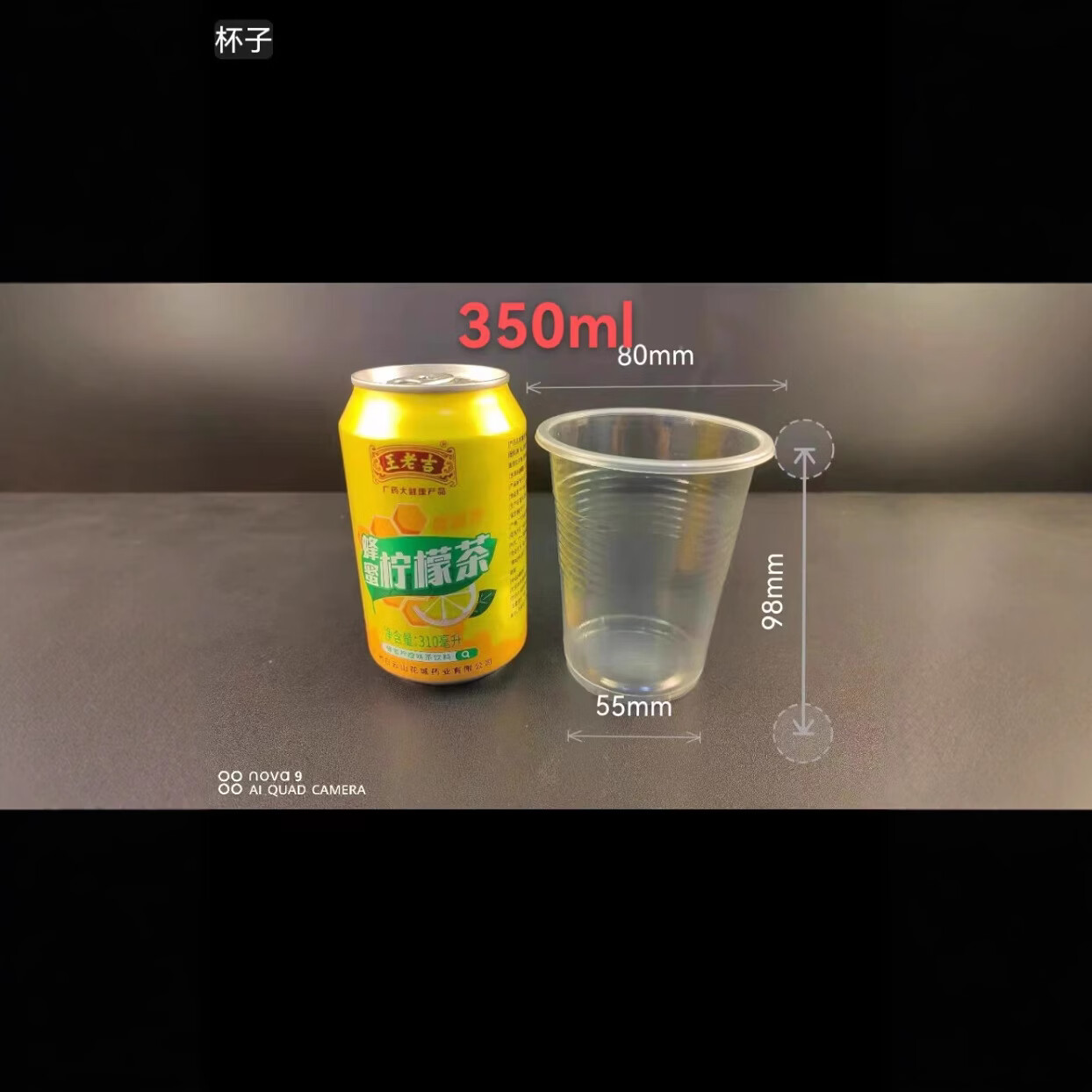 【精选百货】一次性杯子沸腾杯塑料加厚透明航空杯子棋牌室杯子 350ml 100只 塑杯(四排杯