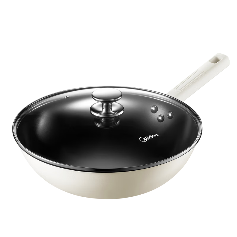 美的炒锅0氟钛陶瓷不粘锅炒菜锅电磁炉燃气灶明火通用 32cm