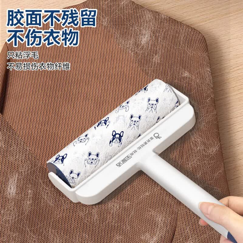 宝家洁(BAOJIAJIE)【杨幂同款】粘毛器可撕式粘毛滚筒粘毛神器替换纸除尘长柄大号 16cm 180撕 6卷 【强粘替换装】