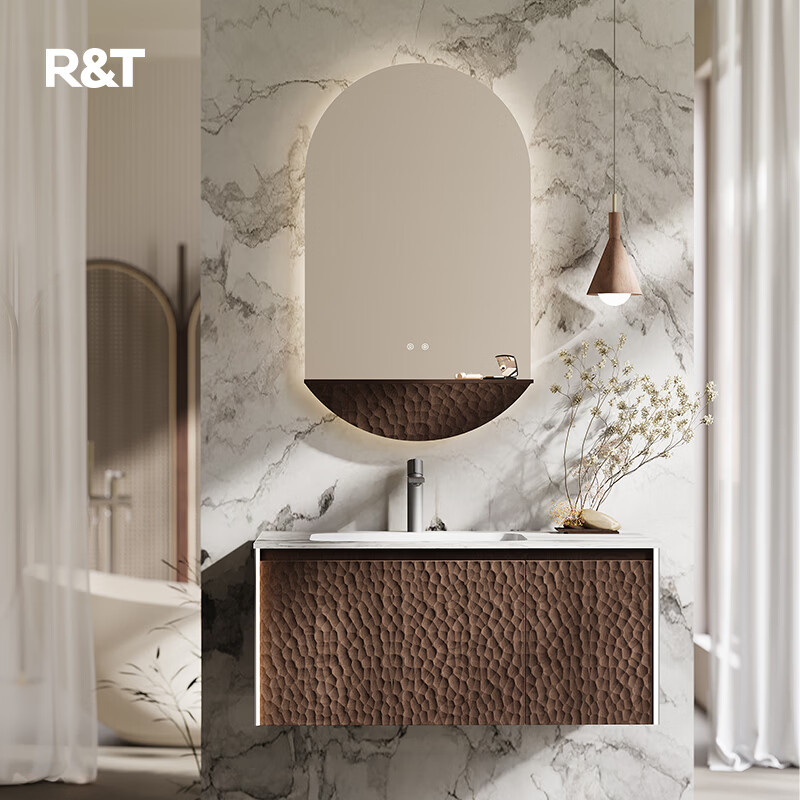 瑞尔特（R&T）定制浴室柜扫地机器人卫生间洗漱台定制洗脸盆柜组合（联系客服） Y0077-晚秋系列（拍下定金联系客服）