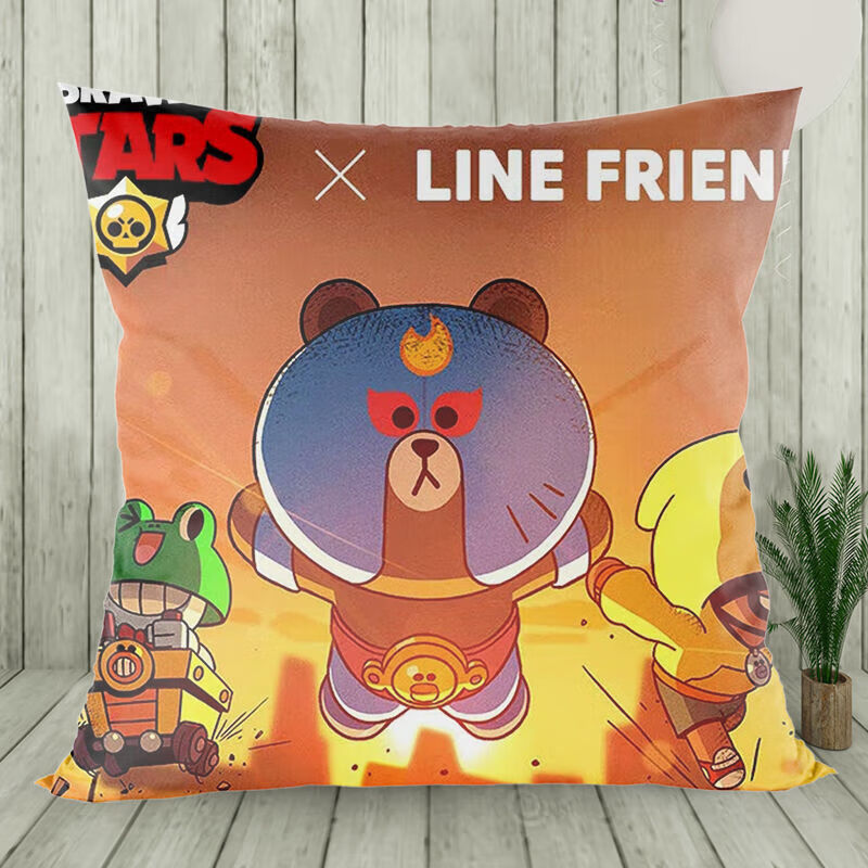 CLCEY执爱荒野乱斗周边抱枕波克柯尔特杰克定制卡通沙发玩偶靠垫 1 60x 35x35CM迷你(枕套枕芯) 1