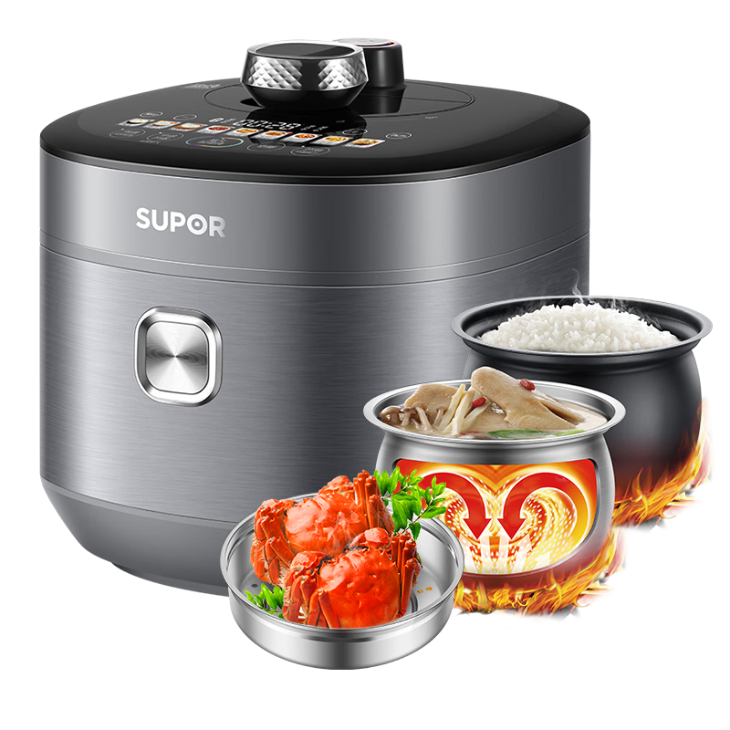 �ղ�����SUPOR��IH�ʺ����ͻ����ѵ�ѹ����5L 112kPa�緹�Ҹ�ѹ��4-6�˼���316L��SY-50HC5323Q