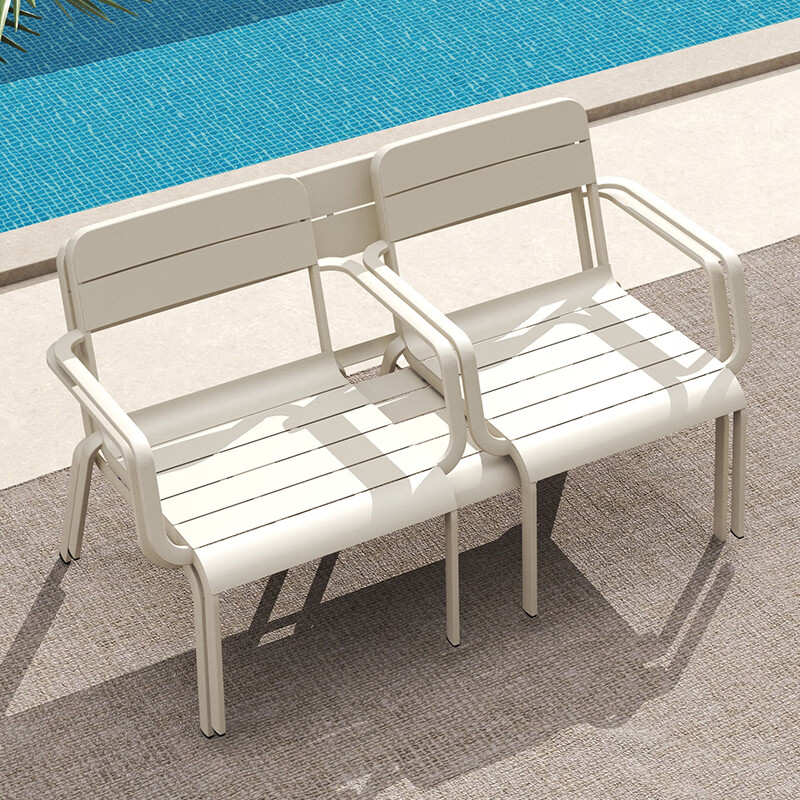 悍高（HIGOLD）户外桌椅室外别墅阳台花园庭院休闲喝茶餐桌椅组合铝合金防雨防晒 坐垫（晒图赠）