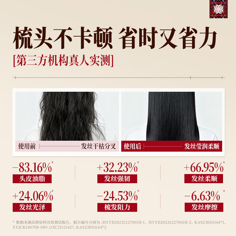 长发小寨【生姜人参首乌】淘米水洗发水 控油去屑洗发露洗发露头膏男女士 【两瓶钜惠】人参首乌洗发水400ml*2