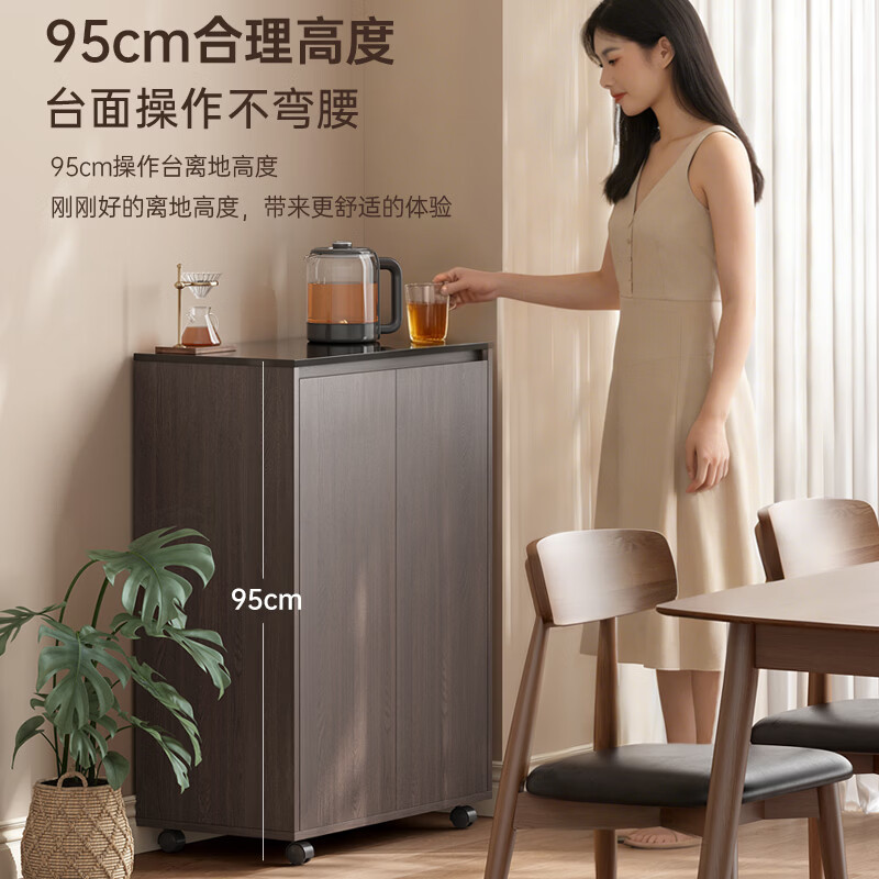美菱（MeiLing）实木茶吧机家用高端客厅用2026年新款家用饮水机下置式茶吧柜烧水壶一体自动上水茶水柜茶水机 【ENF胡桃木+纯黑大理石】无尘上水丨防溢水 制热型