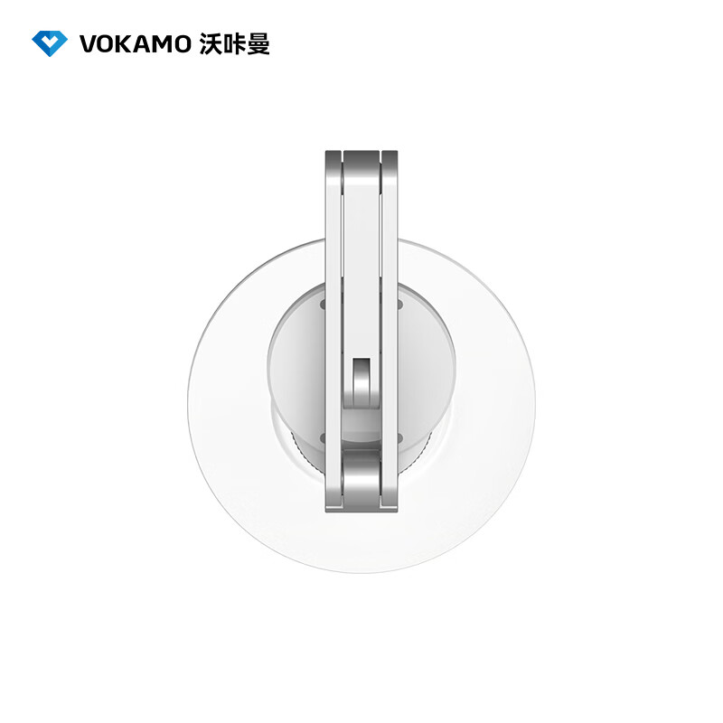VOKAMO沃咔曼2026新款手机支架magsafe磁吸桌面直播手机架专用便携折叠铝合金旋转支撑架吸磁适用苹果机 银色