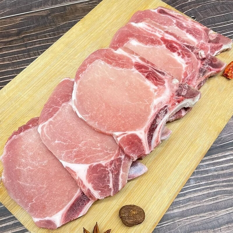 邻荣猪大排片新鲜猪肉原切猪排片冷冻生鲜猪大排红烧煎烤年货 4斤精选 大排片