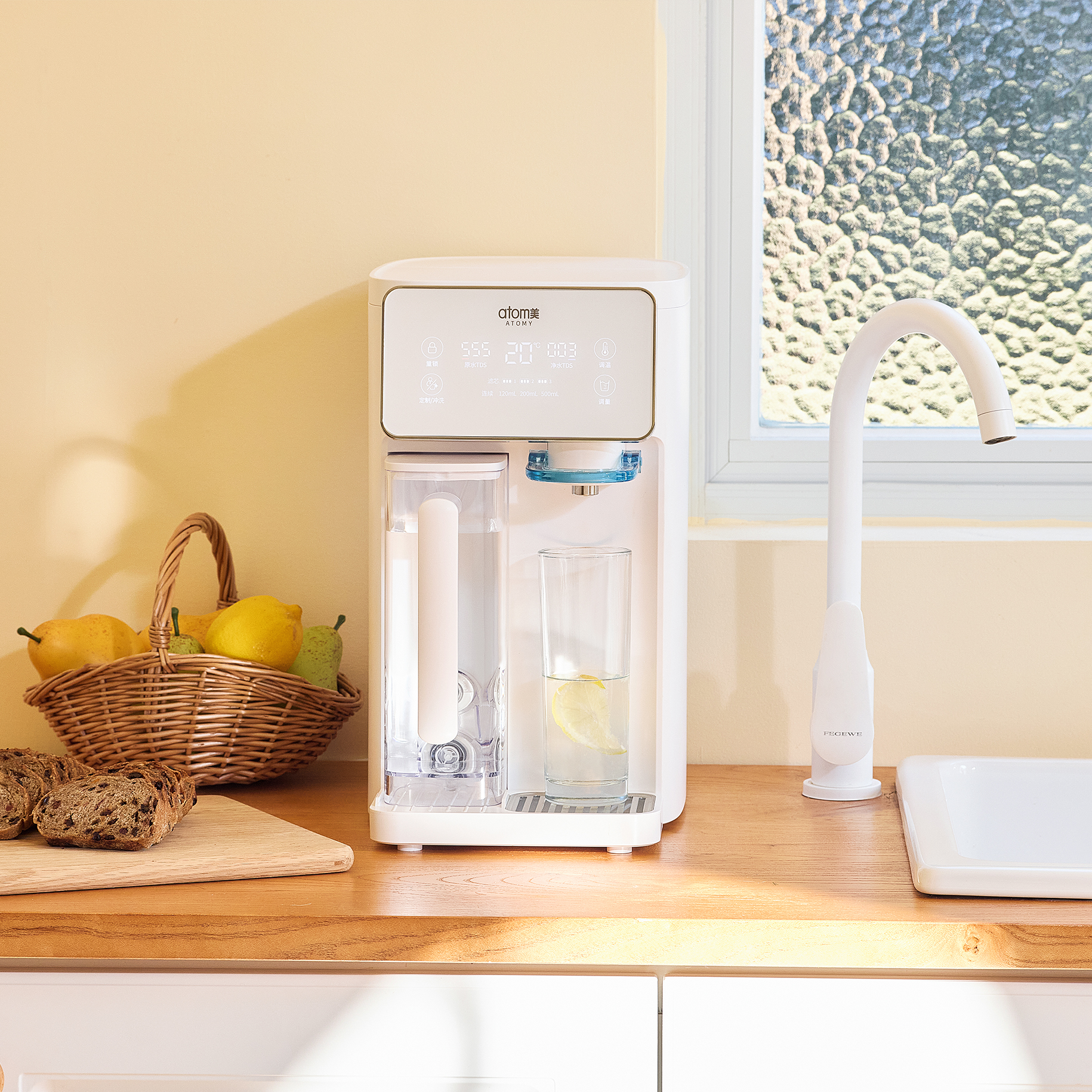 ATOM美 ATOMY艾多美牌台式反渗透净水器 台式 4.5L 2号滤芯使用寿命2年 384mm（长）*213mm（宽）*362mm（高