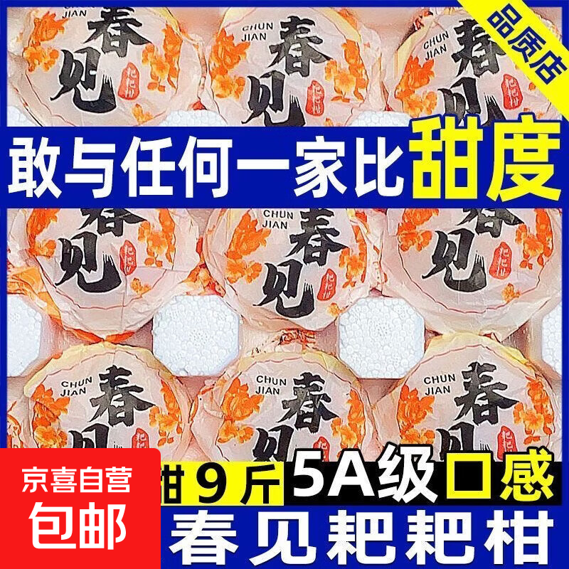 四川粑粑柑新鲜春见柑橘水果生鲜礼盒 ：带箱5斤【辛选大果】经济实惠