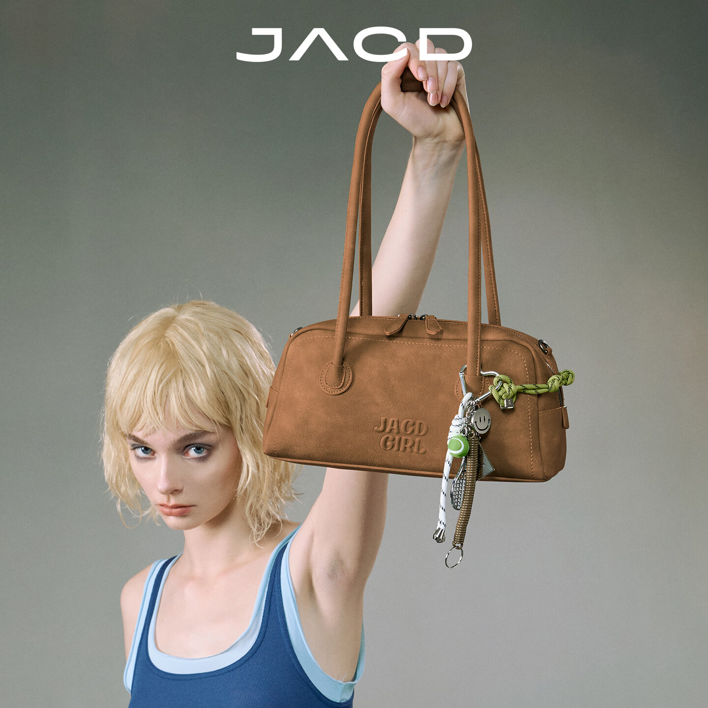 JACD通勤包包女2025新款斜挎包女包高级感波士顿包生日礼物情人节礼物 肉桂卷