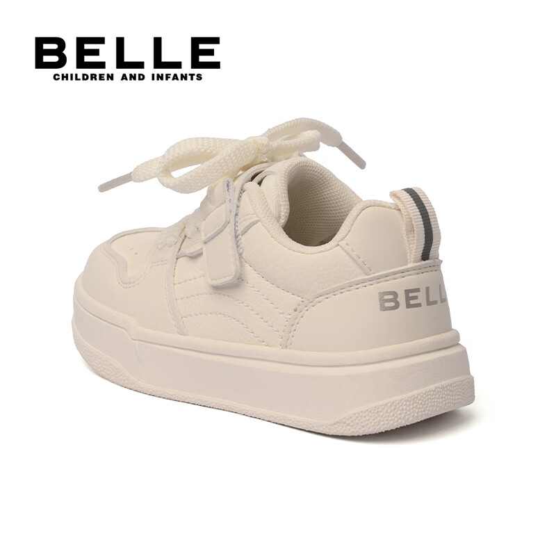 百丽童鞋儿童板鞋校园小白鞋男童26年春秋新款女童鞋子女孩大童运动鞋 白色 36