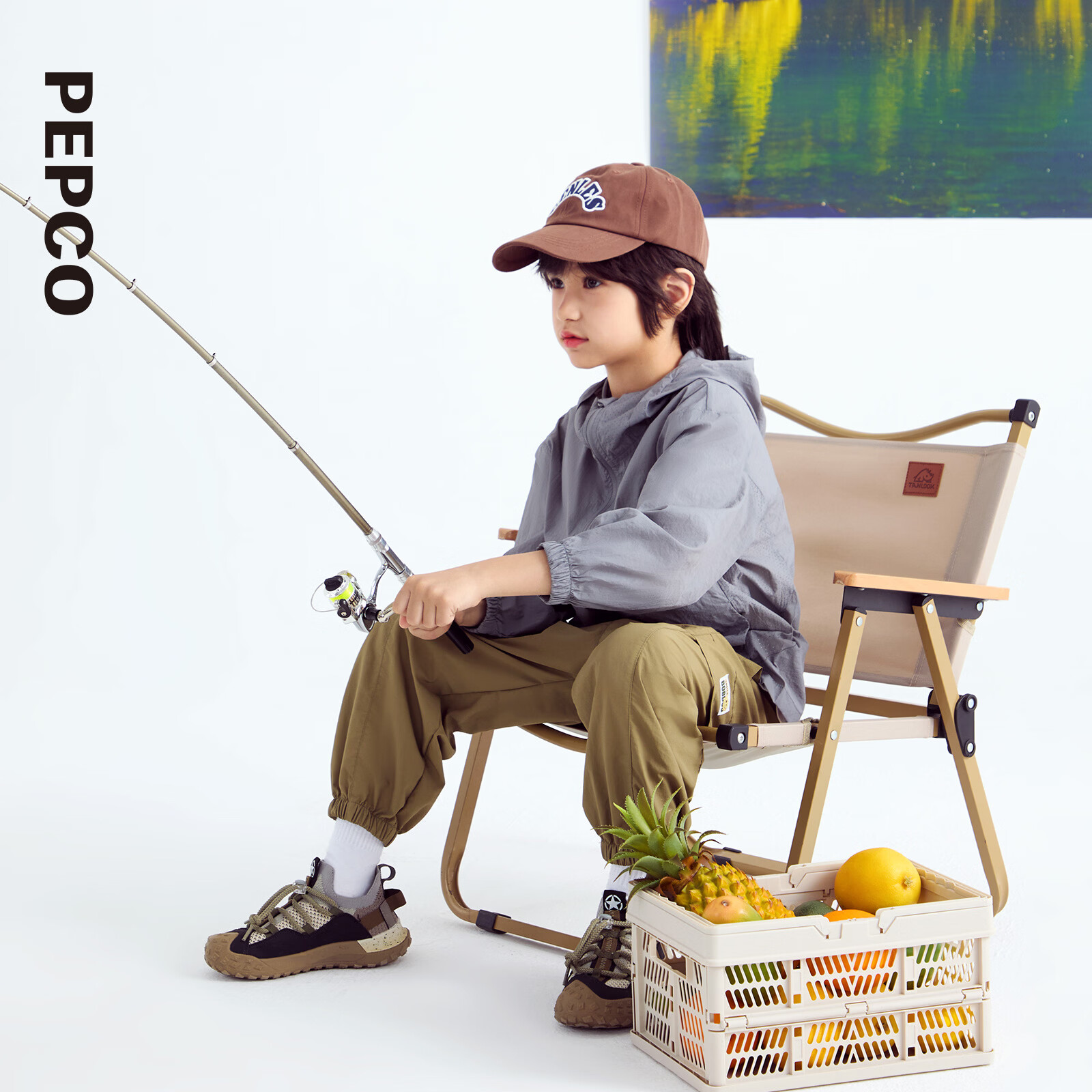 小猪班纳童装26夏装新款儿童带帽外套中大童女童拉链衫女孩凉感防晒衣 鸽羽灰 130