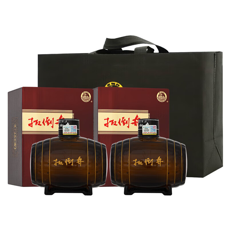 扳倒井白酒 建厂纪念酒 纯粮酿造浓香型礼盒装送礼自饮口粮白酒 52度 500mL 4瓶 （整箱搭配手提袋）