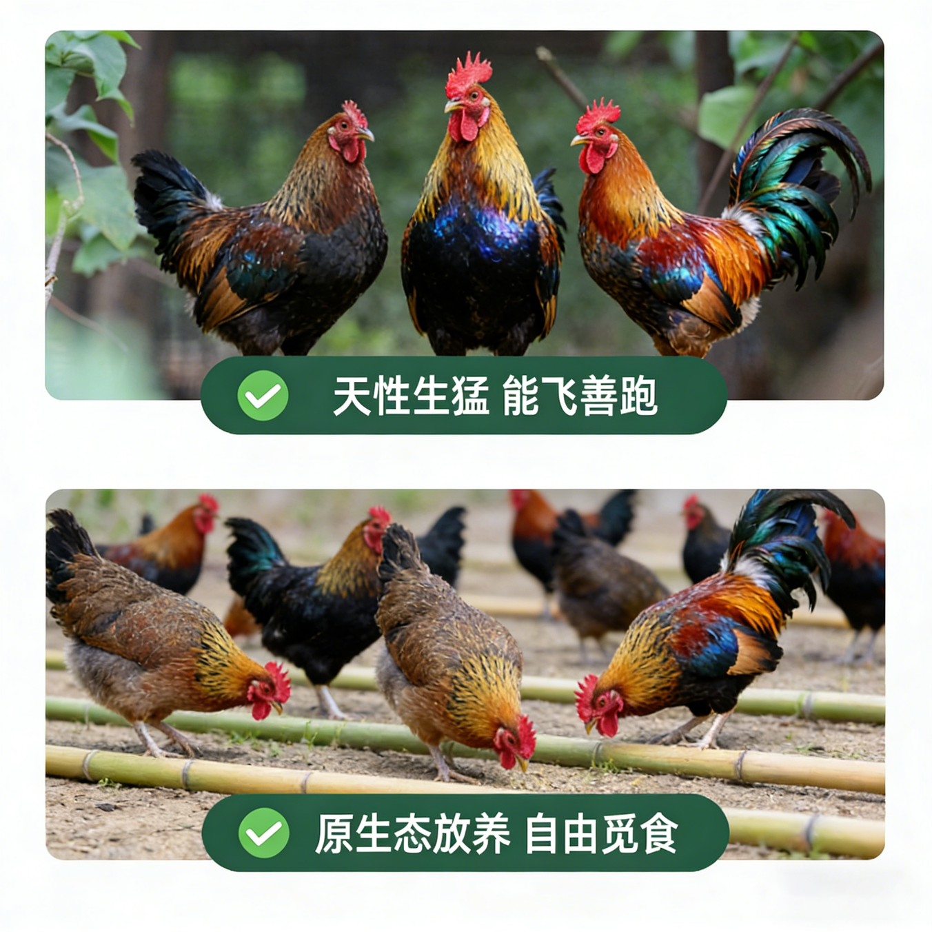 鲜其间【清远童子鸡】清远鸡走地鸡散养土鸡小公鸡整只生鲜新鲜鸡肉 清远童子鸡【2只净重4.8斤以上】/现宰现卖/真生态放养 顺丰/京东包邮/广东省内可做到/当天送达