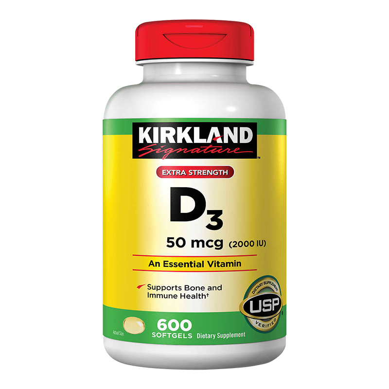 KirkLand�¿���ά����d3������2000��λ ����ά����d������������ά����D3 ԭװ����2000IU 600��*1ƿ ���ߺ��������ա�