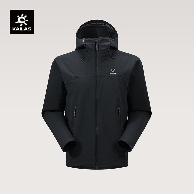 KAILAS凯乐石M8连帽软壳衣男耐磨弹力透气户外徒步防风防泼外套春夏